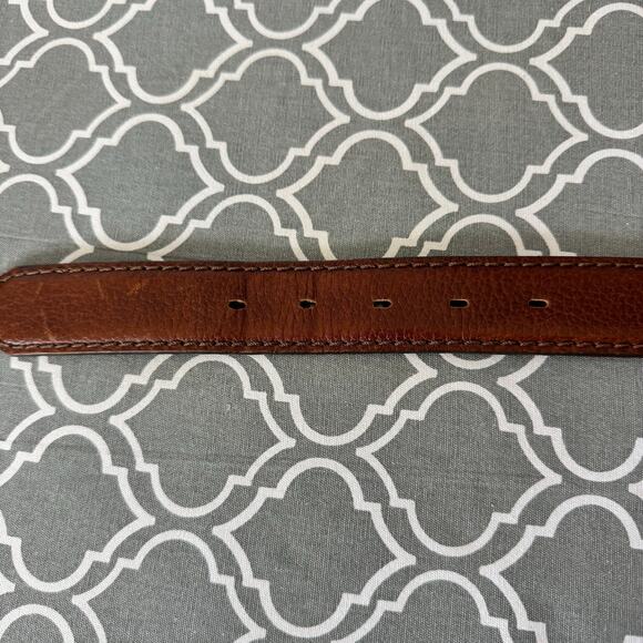 Justin Leather Belt Mens 36 Top Grain Cowhide Brown Western Excellent Condition - Picture 7 of 10